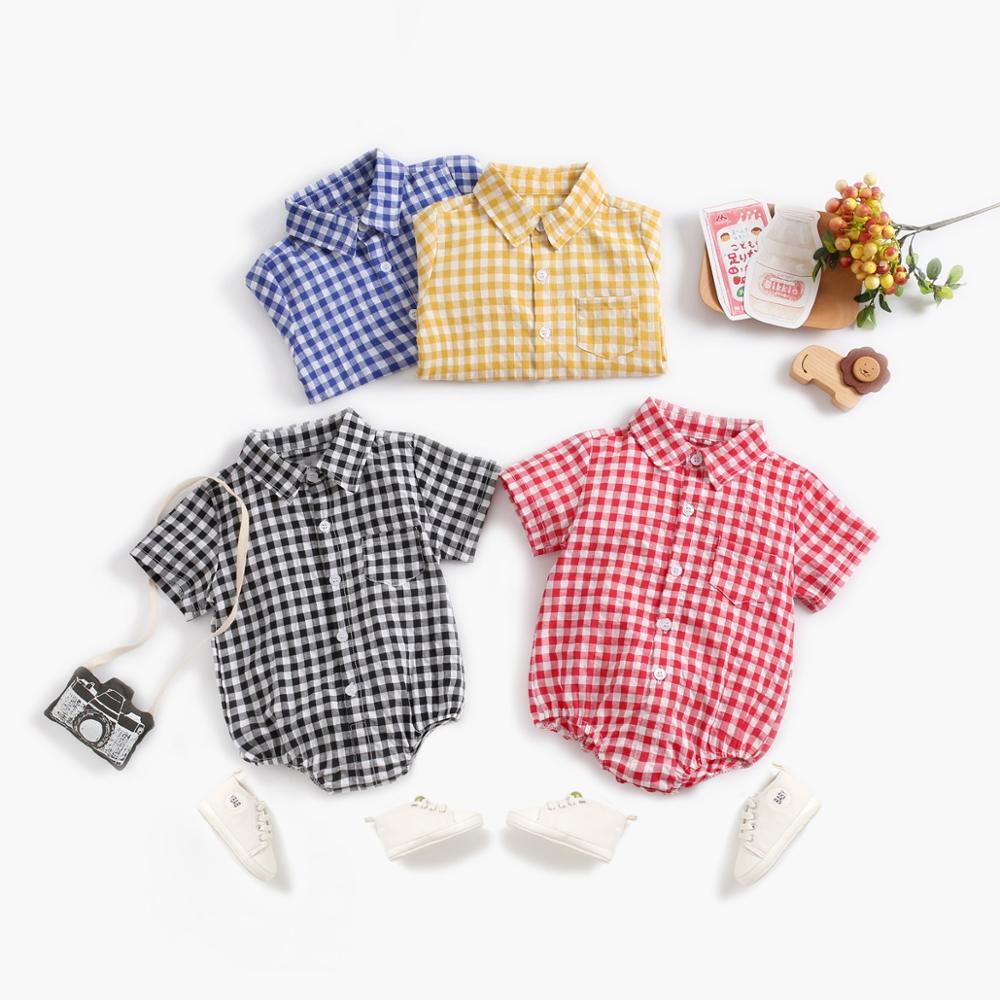 Baby Clothing Deals - Sanlutoz coton Plaid bébé garçons body