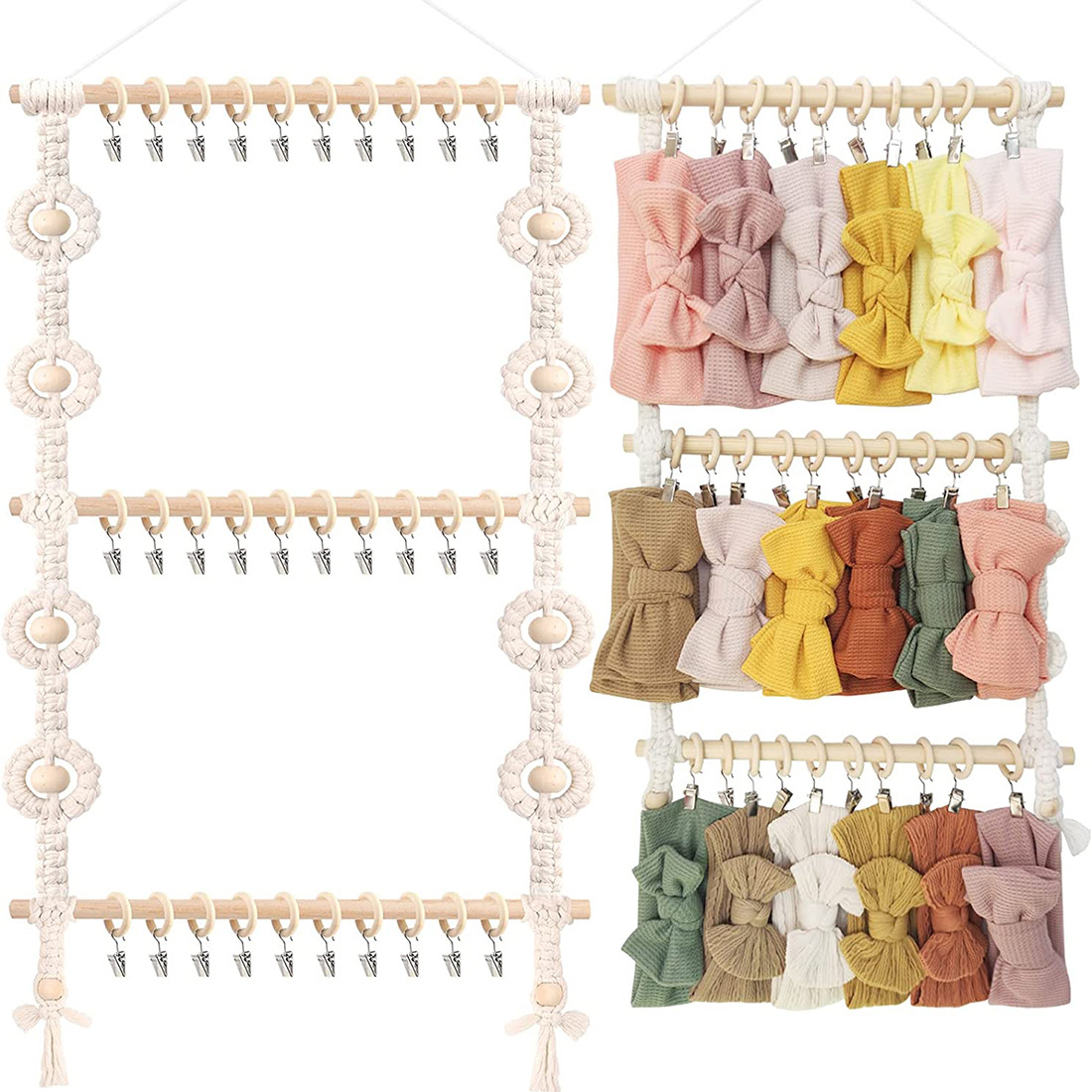 Baby Clothing Hangers - Support mural en macramé pour filles,