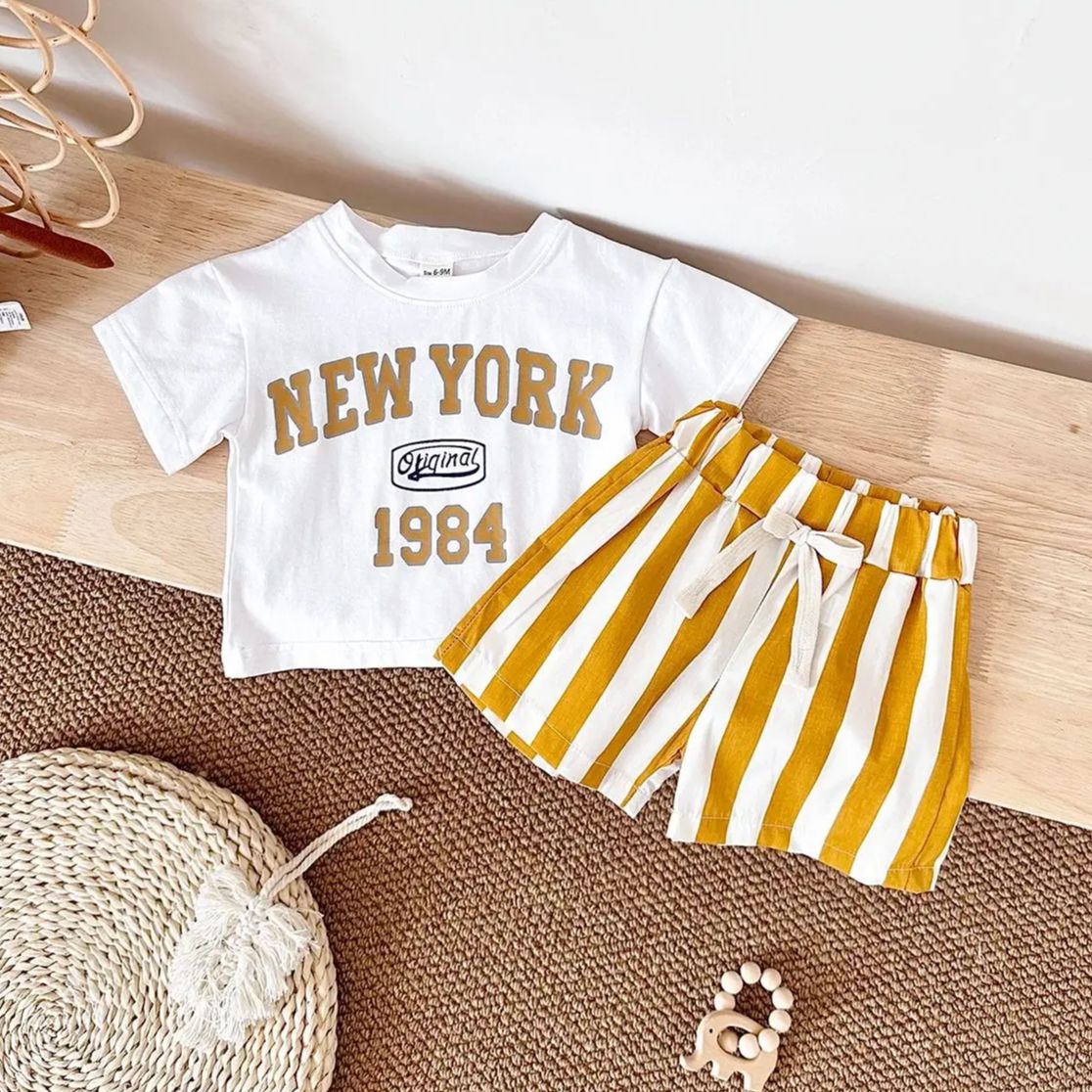 Baby Clothing New York - Tenue d'été imprimée New York pour