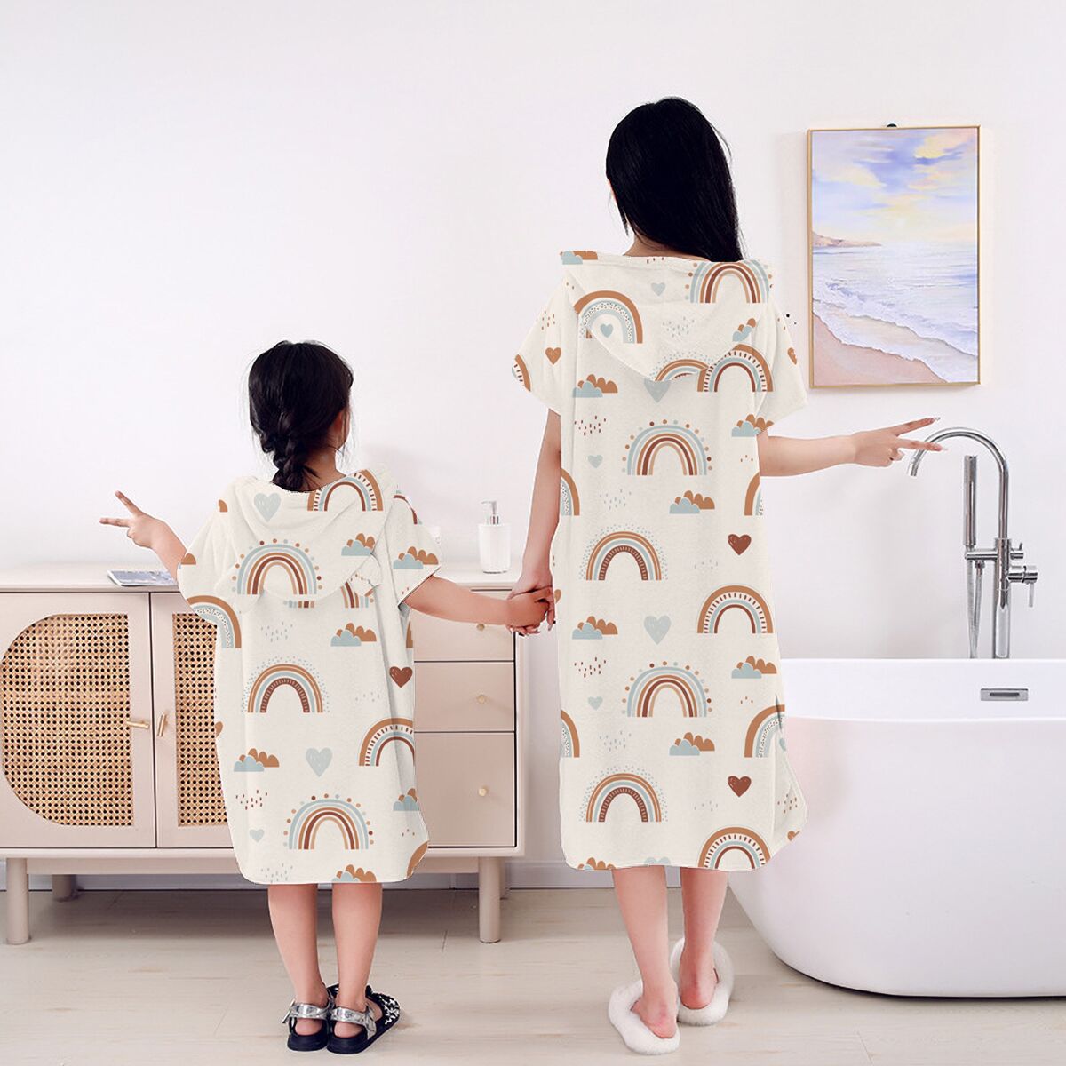 Hooded Bath Towel - Elinfant séchage rapide microfibre adulte enfants