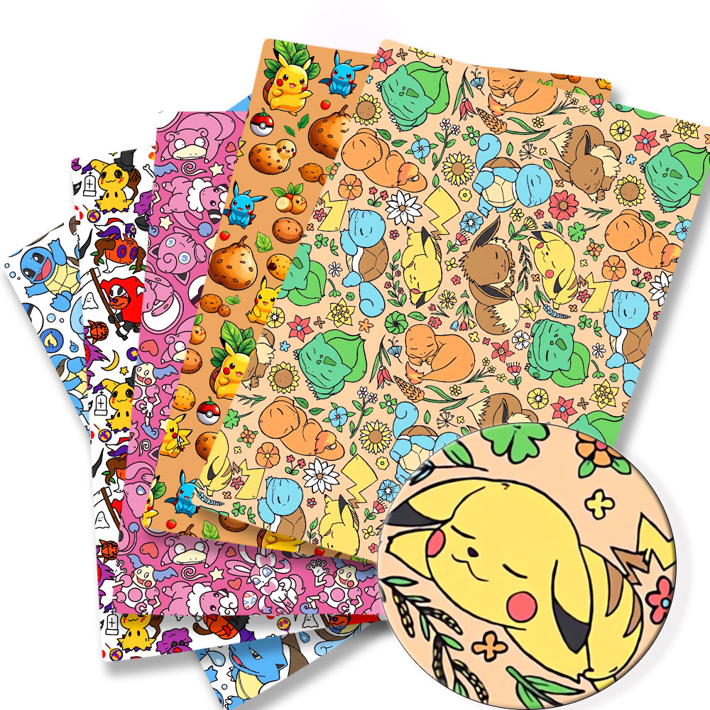 Baby Clothing Fabric - Tissu de dessin animé Pokemon pour