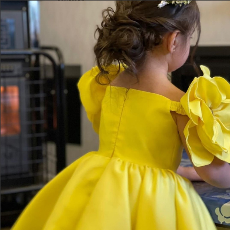 Robe élégante pour filles, rob - Baby Clothing Yellow avis et prix
