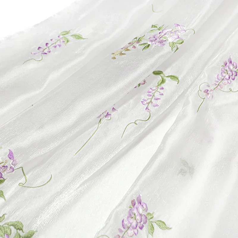 Tissu de broderie de glycine b - Baby Clothing Fabric avis et prix